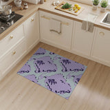 Purple Swirling Abstract Area Rug