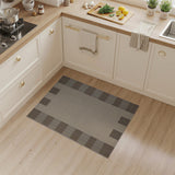 Beige Brown Woven Grid Area Rug