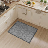 Grey Geometric Mandala Area Rug
