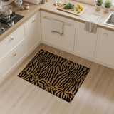Boho Chic Bold Orange Tiger Stripe Area Rug