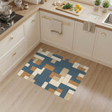 ODIKA Geometric Blue Brown Area Rug