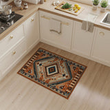 Orange Southwestern Diamond Geometric Rug