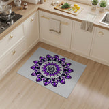 Boho Chic Purple Purple Mandala Boho Area Rug