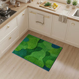 Green Vibrant Green Abstract Shag Area Rug