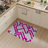 Bold Pink Geometric Line Area Rug