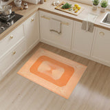 Orange Concentric Geometric Area Rug