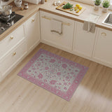 Pink Floral Persian No. 5 Area Rug