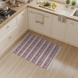 Red Maple Leaf Pavilion Border Area Rug