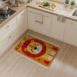 Cute Cartoon Lion Alphabet Kids Area Rug