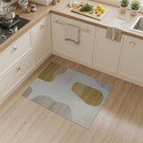 Organic Shape Beige Neutral Abstract Area Rug