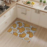 Chubby Orange Cat Kumquat Pattern Rug