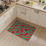 Vibrant Multi-Color Wavy Abstract Area Rug