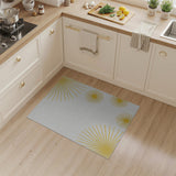 Yellow Radiant Yellow Sunburst Area Rug