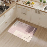 Pink Blush Pink Geometric Area Rug