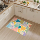 Vibrant Abstract Multi-Color Washable Area Rug