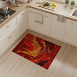 Fiery Red Canyon Peaks Area Rug