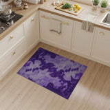 Purple Splash Abstract Area Rug