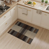 Bold Brown Tan Vertical Striped Area Rug