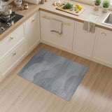 Grey Ethereal Clouds Grey Abstract Area Rug