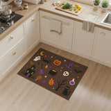 Halloween Icons Brown Kids Cartoon Rug