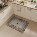 Elegant Beige Rug with Ornate Persian Border
