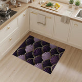 Purple Scallop Shell Pearl Rug