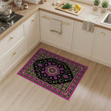 Traditional Persian Pink Vibrant Pink Floral Persian Area Rug