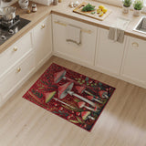 Red Whimsical Red Mushroom Grove Area Rug