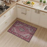Pink Southwestern Geometric Diamond Rug