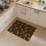 ODIKA Bumblebee Garden Whimsical Washable Low Pile Area Rug