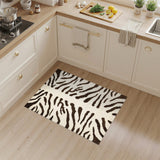 Brown Abstract Stripe Area Rug