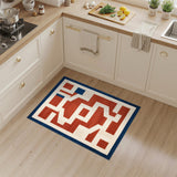 Red Geometric Modern Area Rug