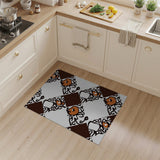 Orange Fruit Vine Swirl Area Rug
