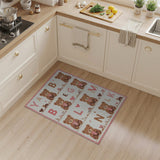 Pink Teddy Bear Alphabet Nursery Rug