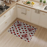 Red Teardrop Splash Area Rug