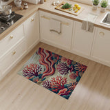 Multi-color and Patterns Vibrant Coral Reef Coastal Area Rug