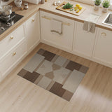 Beige Geometric Woven Area Rug