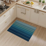 Gradient Blue Vertical Stripe Area Rug