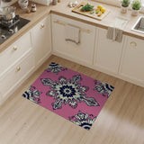 Pink Pink Ornate Mandala Floral Area Rug