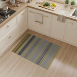 Gold Black Gray Striped Area Rug