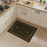 Gold and Silver Traditional Persian Ornate Gold Floral Persian Area Rug