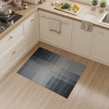 Layered Grey Geometric Abstract Rug