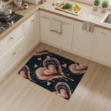 Dripping Watercolor Hearts Area Rug