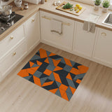 Orange Geometric Modern Orange Geometric Modern Area Rug