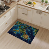Coastal Archipelago Chain Map Area Rug