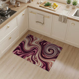 Purple Swirl Fluid Abstract Area Rug