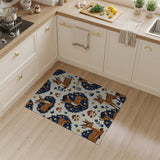 Whimsical Fawn Deer Forest Pattern Area Rug