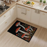 Whimsical Red Mushroom Forest Area Rug