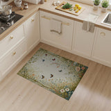 Whimsical Wildflower Meadow Butterfly Rug