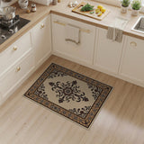 Ornate Beige and Neutral Ornate Beige Persian Medallion Area Rug